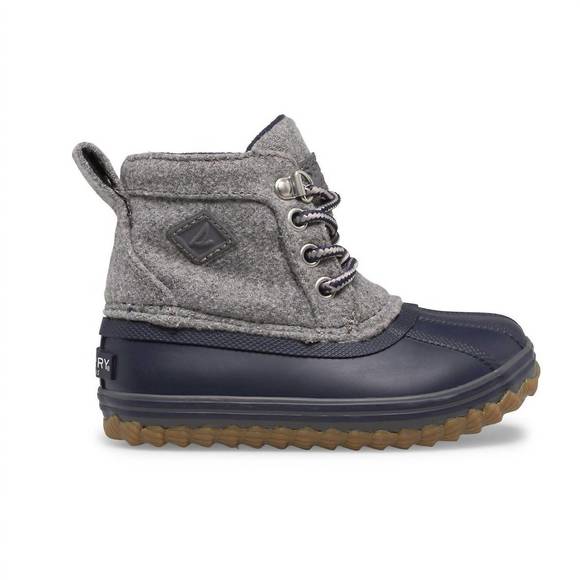 NEW SPERRY kids bowline boot in grey/navy - Picture 2 of 2